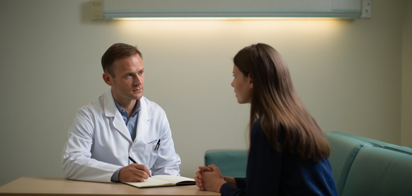 Врач консультирует пациента